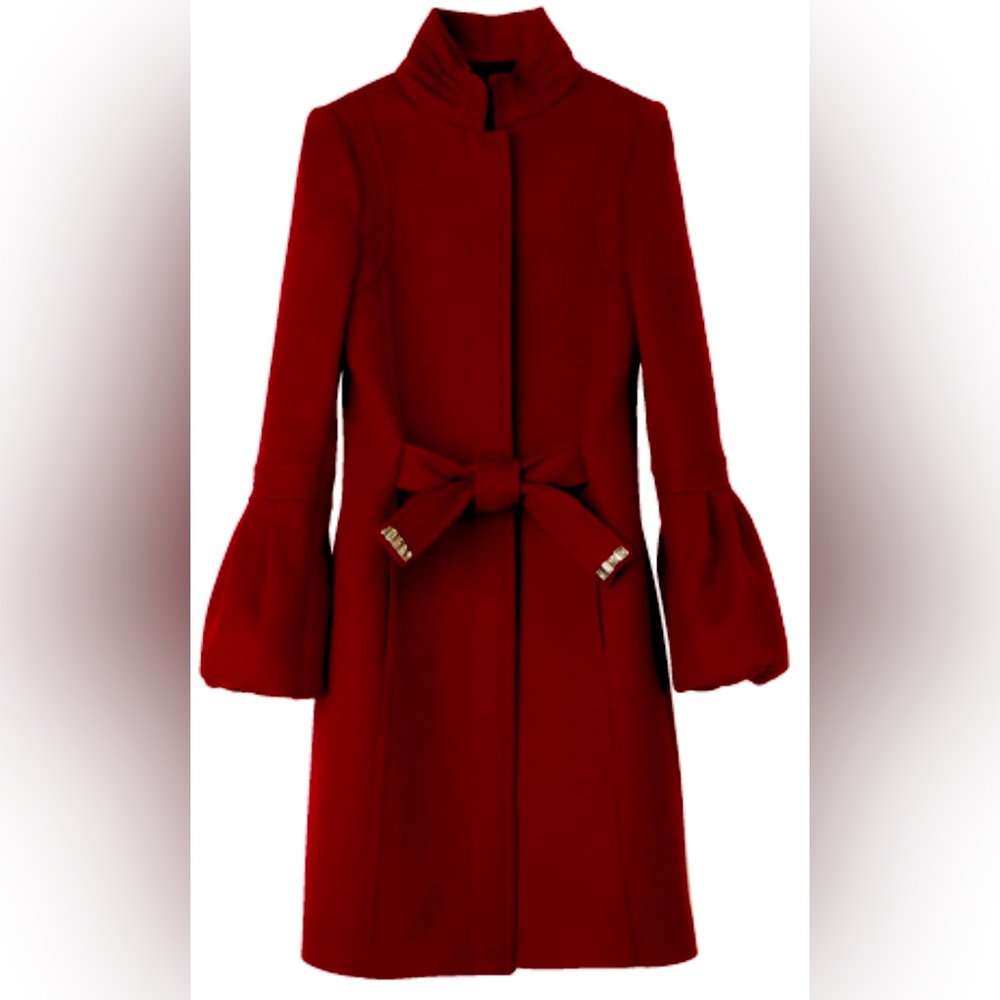 Roberto Cavalli Deep Red Trench Coat